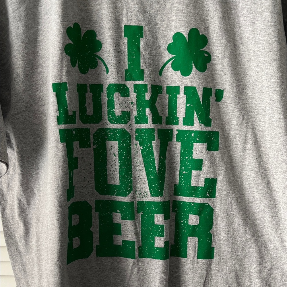 Irish - I Luckin’ Fove Beer Men’s CL gray T-Shirt
